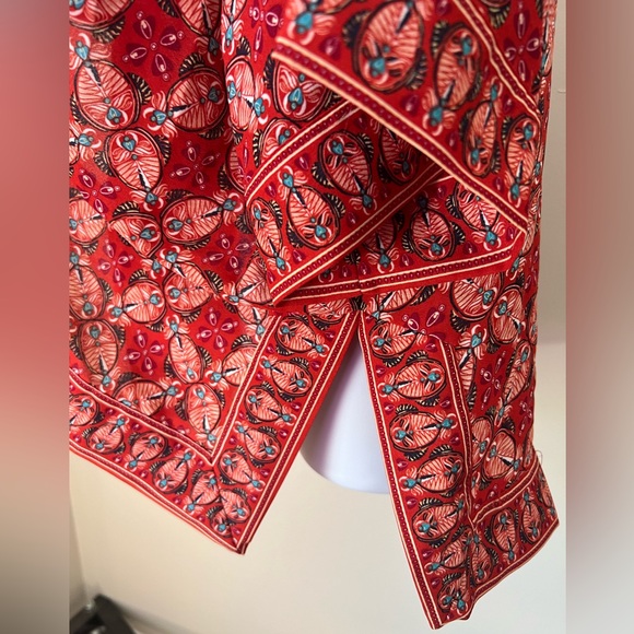 Max Studio Red Printed Kimono Top - Picture 4 of 6